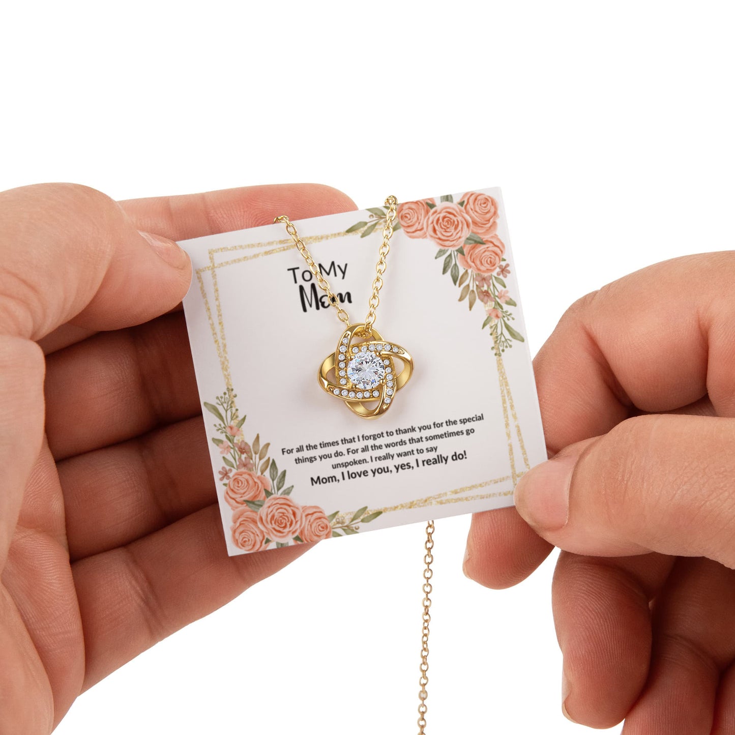 To My Mom - Love Knot Necklace