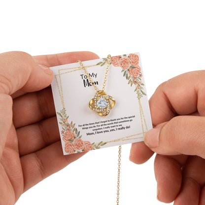 To My Mom - Love Knot Necklace
