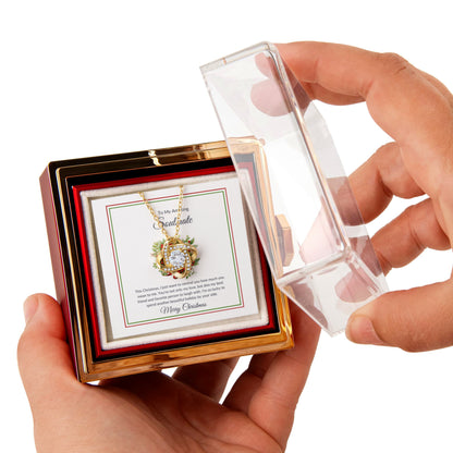 Christmas Gift for Her - Rose Gift Box with Necklace