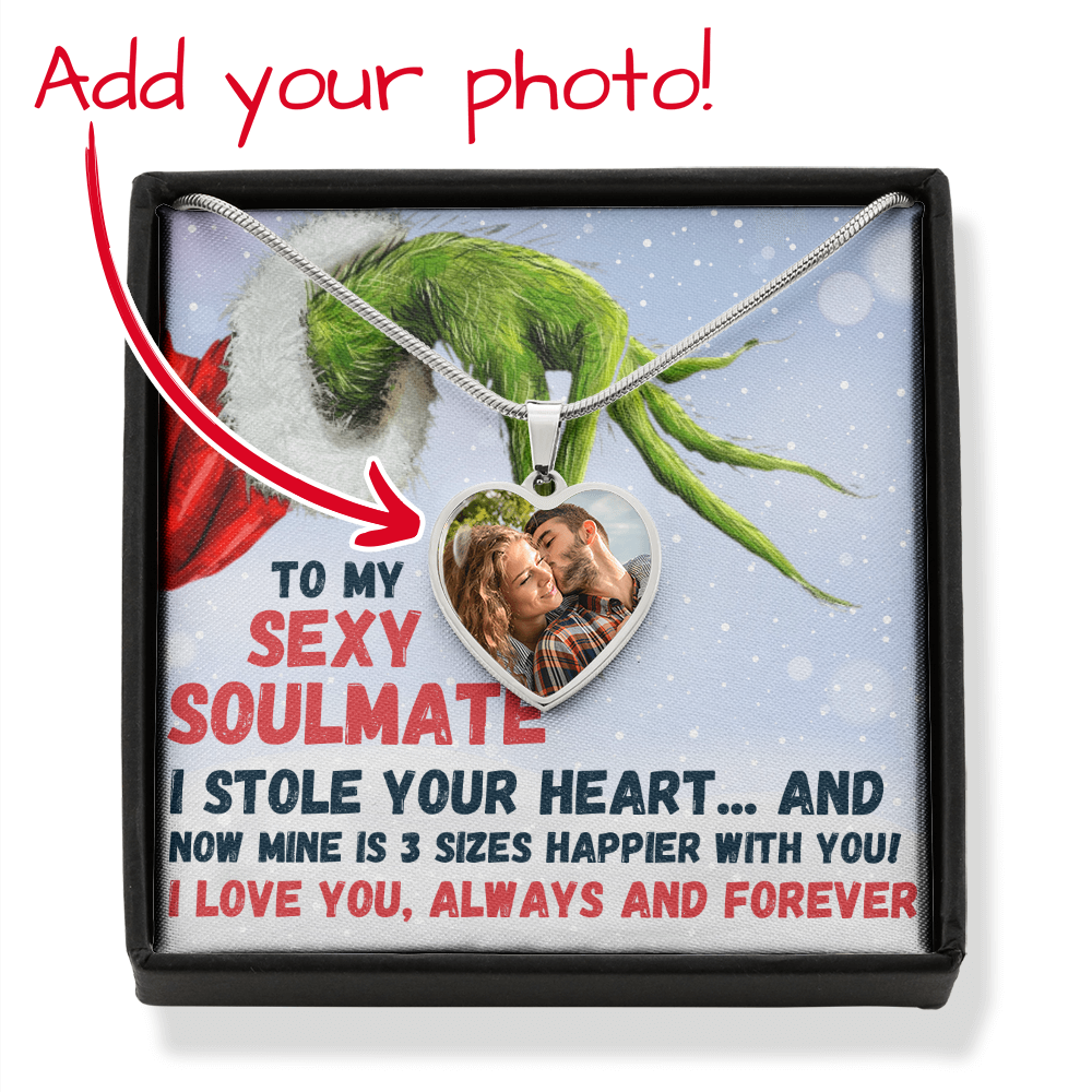 Personalized Heart Necklace with Photo & Message Card – Gift for Him or Her