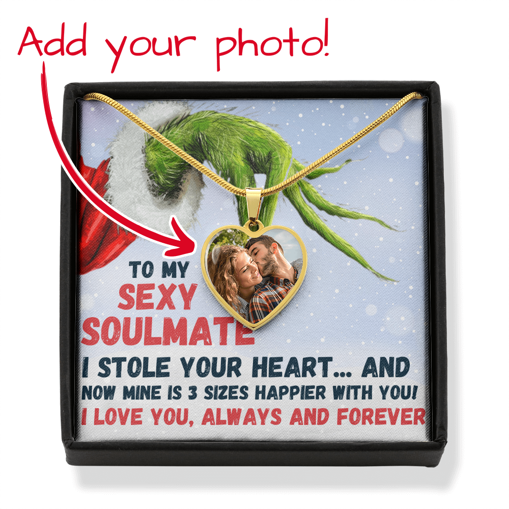 Personalized Heart Necklace with Photo & Message Card – Gift for Him or Her