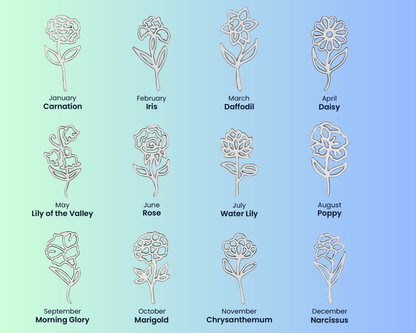 To my mom - Flowername Necklace